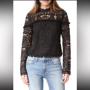 TULAROSA Holly Long Sleeve Lace Top Size M